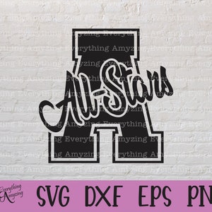 All Stars svg, All-Stars-Maskottchen, All Star High School, All-Stars School Spirit svg, All Star Cheer, Cricut, Silhouette, svg, png, eps, dxf