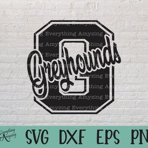 Levrieri in formato SVG, levrieri mascotte in formato SVG, levrieri scuola spirito in formato SVG, levrieri cheerleading in formato SVG, Cricut, Silhouette, SVG, PNG, eps, DXF
