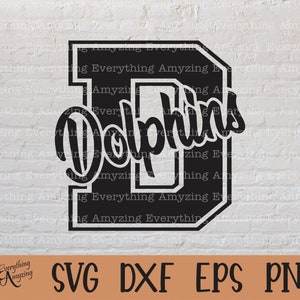 Delfine svg, Delfine Maskottchen svg, Delfine Schule Geist svg, Delfine Cheerleading svg, Delfine, Cricut, Silhouette, svg, png, eps, dxf
