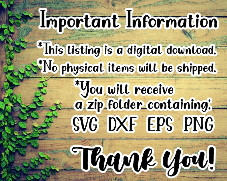 May include: Important Information: This listing is a digital download. No physical items will be shipped. You will receive a zip folder containing SVG, DXF, EPS, and PNG files. Thank You!