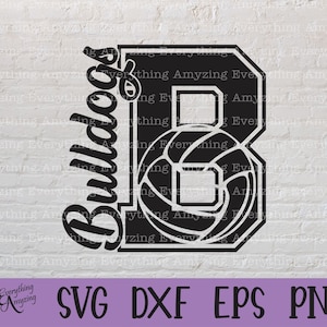 Bulldogs Volleyball svg, Bulldogs Mascot, Bulldogs School Volleyball, Bulldogs Spirit svg, Bulldogs, Cricut, Silhouette, svg, png, eps, dxf