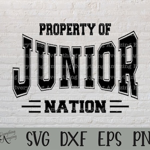 Junior Nation svg, Junior Class svg, High School svg, Back to School svg, School Spirit svg, School, Cricut, Silhouette, svg, png, eps, dxf