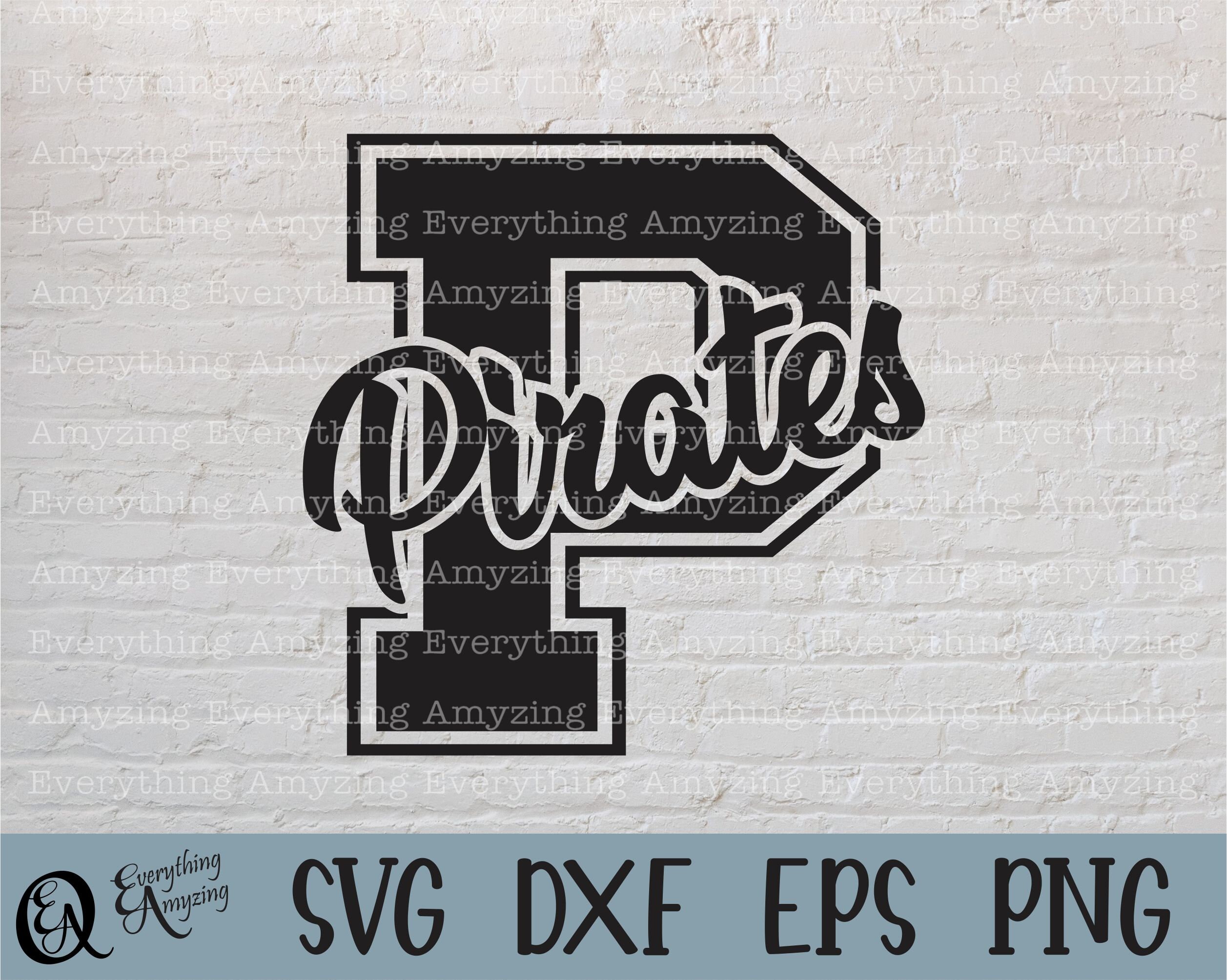 Pirates svg, Pirates Mascot svg, Pirates School Spirit svg, Pirates Cheerleading, Pirates Team Gear, Cricut, Silhouette, svg, png, eps, dxf