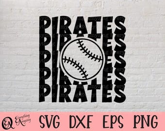 Pirates Baseball svg, Mascote dos Piratas, Escola de Beisebol dos Piratas, Espírito dos Piratas svg, Equipamento da Equipe dos Piratas, Cricut, Silhueta, svg, png, eps, dxf