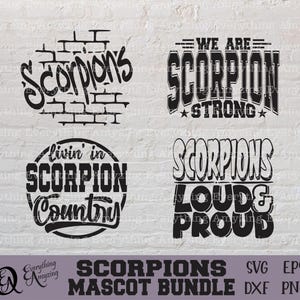 Scorpions Mascot Bundle svg, Scorpions School Spirit svg, Scorpions Cheerleading svg, Team Gear svg, Cricut, Silhouette, svg, png, eps, dxf