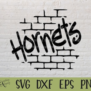 Hornets Graffiti svg, Hornets Mascot svg, Hornet School Spirit, Hornets High School, Team Gear svg, Cricut, Silhouette, svg, png, eps, dxf