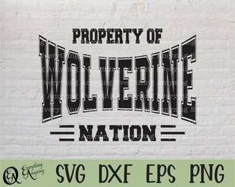 Wolverine Nation svg, Wolverines Mascot svg, Wolverines School Spirit svg, Wolverines Cheerleading, Cricut, Silhouette, svg, png, eps, dxf