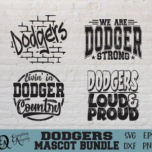 Dodgers Mascot Bundle svg, Dodgers School Spirit svg, Dodgers Cheerleading svg, Dodger Team Gear svg, Cricut, Silhouette, svg, png, eps, dxf