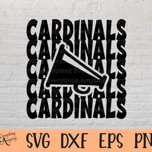 Cardinals Cheer svg, Cardinals Mascot, Cardinals School svg, Cardinals Cheerleader, Cheer Mom svg, Cricut, Silhouette, svg, png, eps, dxf