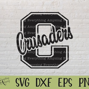 Crusaders svg, Crusaders Mascot svg, Crusaders School Spirit svg, Crusader Cheerleading, Crusaders, Cricut, Silhouette, svg, png, eps, dxf