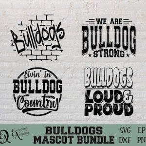 Bulldogs Mascot Bundle svg, Bulldogs School Spirit svg, Bulldogs Cheerleading svg, Bulldog Team Gear, Cricut, Silhouette, svg, png, eps dxf