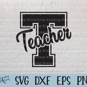 Profesor svg, Profesor atlético svg, Escuela svg, Regreso a la escuela, Enseñanza svg, Apreciación del maestro, Cricut, Silueta, svg, png, eps, dxf