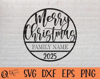 Merry Christmas Ornament svg, Christmas Ornament svg, Custom Ornament svg, Circle Christmas Sign svg, Cricut, Silhouette, svg, png, eps, dxf