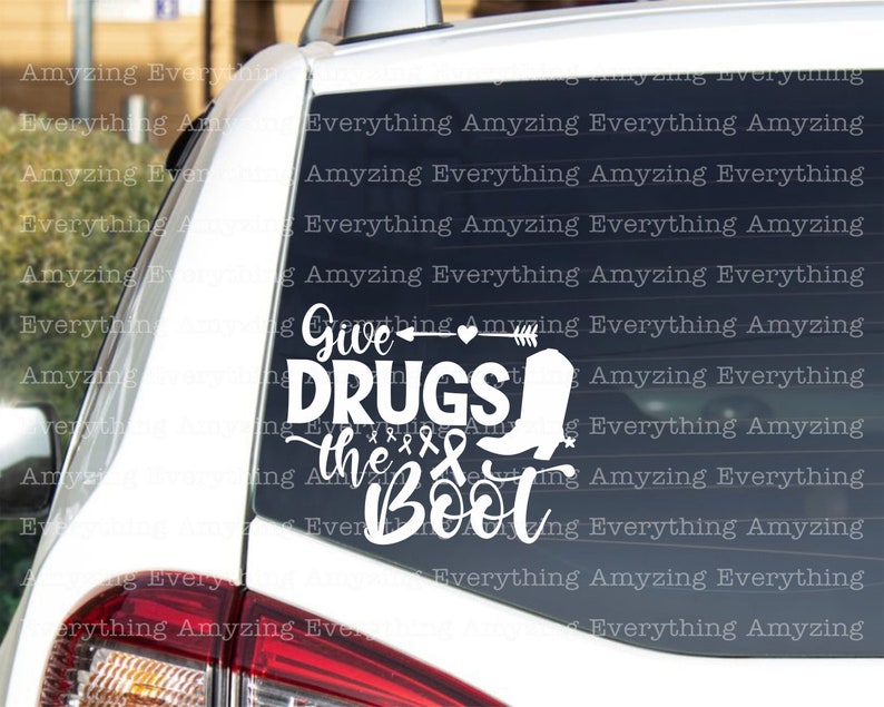 Give Drugs the Boot svg, Drug Free svg, Red Ribbon Week svg, Say NO to Drugs, Anti-Drug svg, Drugs, Cricut, Silhouette, svg, png, eps, dxf image 4