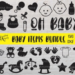 Baby items Svg Bundel, Baby Douche Svg Bundel, Cricut Svg Bundel, Silhouet Svg Bundel, Baby SVG Ontwerpen, Baby speelgoed svg, svg, dxf, eps, png