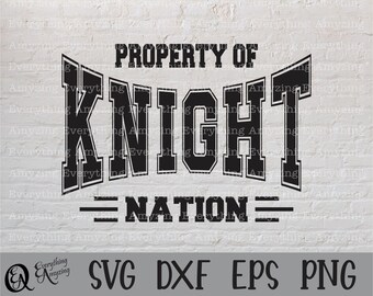 Knight Nation svg, Knights Mascot svg, Knights School Spirit svg, Knights Cheerleading, Knights svg, Cricut, Silhouette, svg, png, eps, dxf