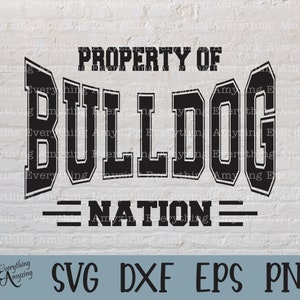 Bulldog Nation svg, Bulldogs Mascot svg, Bulldog School Spirit svg, Bulldogs Cheerleading, Bulldogs, Cricut, Silhouette, svg, png, eps dxf