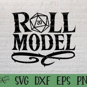 Roll Model DnD svg, Dungeons and Dragons svg, Dungeon Master, TTRPG, RPG svg, DnD DM svg, Dados svg, Cricut, Silhueta, svg, png, eps, dxf