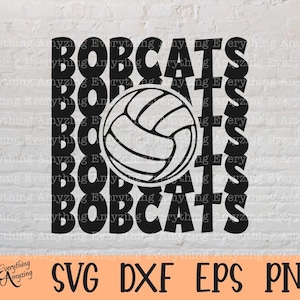 Bobcats Volleyball svg, Bobcats Mascot svg, Bobcats High School, Volleyball Mom, Volleyball Dad svg, Cricut, Silhouette, svg, png, eps, dxf