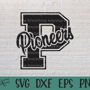 Pioniers SVG, pioniers mascotte SVG, pioniers school geest SVG, pioniers cheerleading SVG, pioniers, Cricut, silhouet, SVG, PNG, EPS, DXF