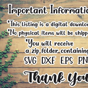 May include: Important Information: This listing is a digital download. No physical items will be shipped. You will receive a zip folder containing SVG, DXF, EPS, and PNG files. Thank You!