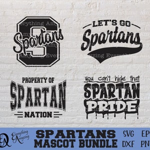 Spartans Mascot Bundle svg, Spartans School Spirit svg, Spartans Cheerleading svg, Spartan Team Gear, Cricut, Silhouette, svg, png, eps, dxf