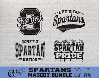 Spartans Mascot Bundle svg, Spartans School Spirit svg, Spartans Cheerleading svg, Spartan Team Gear, Cricut, Silhouette, svg, png, eps, dxf