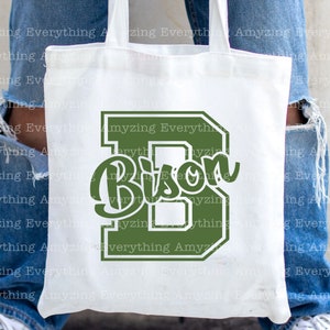 Bisons Svg, Bison Mascot Svg, Bisons School Spirit Svg, Bison ...