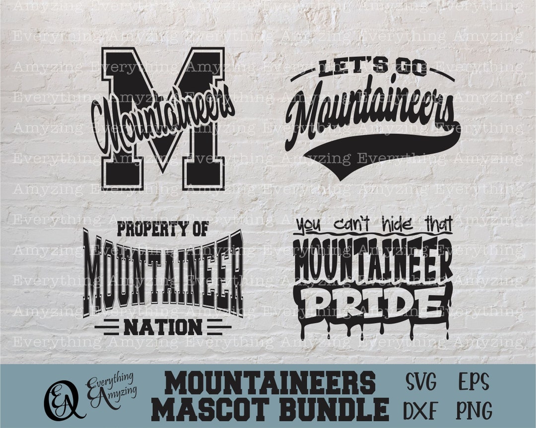 Mountaineers Mascot Bundle Svg, Mountaineers School Spirit Svg