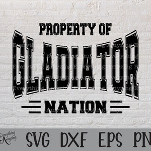 Gladiator Nation svg, Gladiators Mascot svg, Gladiators School Spirit svg, Gladiators Cheerleading, Cricut, Silhouette, svg, png, eps, dxf