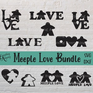 Meeple Love svg, Brettspiel svg, Meeple svg, Spielstück svg, Würfel svg, Tabletop Brettspiele, Cricut svg, Silhouette svg, svg, png, eps, dxf