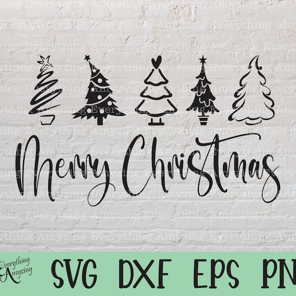 Merry Christmas svg, Christmas Trees svg, Christmas svg, Holiday svg, Christmas Saying svg, Xmas svg, Cricut, Silhouette, svg, png, eps, dxf