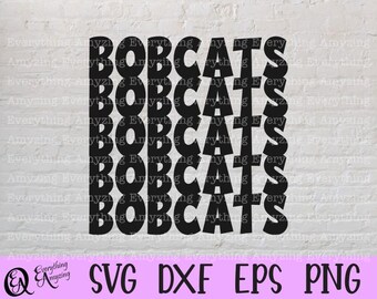 Bobcats Mascot svg, Bobcats High School svg, Bobcats Cheerleader, Bobcats Sports svg, Bobcats Spirit, Cricut, Silhouette, svg, png, eps, dxf