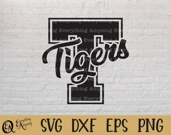 Tigers svg, Tigers Mascot svg, Tigers School Spirit svg, Tigers Cheerleading svg, Tigers Team Gear, Cricut, Silhouette, svg, png, eps, dxf