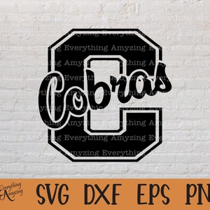 Cobra's SVG, Cobra's mascotte SVG, Cobra's school geest SVG, Cobra's Cheerleading SVG, Cobra's team Gear, Cricut, silhouet, SVG, PNG, EPS, DXF