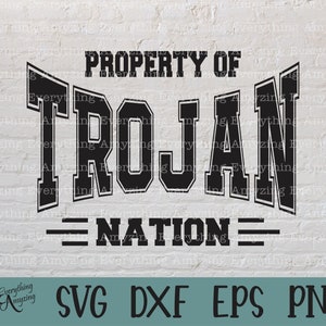 Trojan Nation svg, Trojans Mascot svg, Trojans School Spirit svg, Trojans Cheerleading, Trojans svg, Cricut, Silhouette, svg, png, eps, dxf