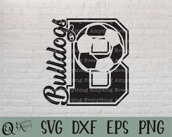 Bulldogs Soccer svg, Bulldogs Mascot svg, Bulldogs School Soccer svg, Bulldogs Spirit svg, Bulldogs, Cricut, Silhouette, svg, png, eps, dxf