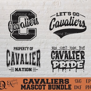 Cavaliers Mascot Bundle svg, Cavalier School Spirit svg, Cavaliers Cheerleading svg, Cavaliers Gear, Cricut, Silhouette, svg, png, eps, dxf
