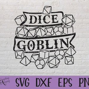 Würfel Goblin svg, Dungeons and Dragons svg, DnD svg, Dungeon Master, Würfel svg, Würfel DnD svg, Goblin, Cricut, Silhouette, svg, png, eps, dxf