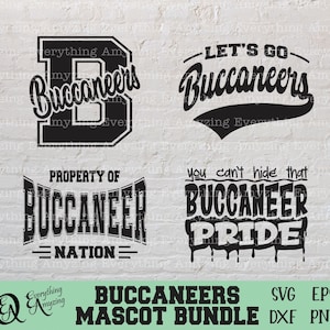 Buccaneers Mascot Bundle svg, Buccaneers School Spirit svg, Buccaneers Cheerleading svg, Buccaneers, Cricut, Silhouette, svg, png, eps, dxf