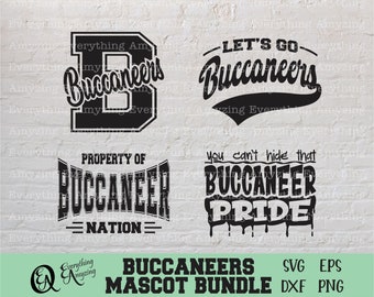Buccaneers Mascot Bundle svg, Buccaneers School Spirit svg, Buccaneers Cheerleading svg, Buccaneers, Cricut, Silhouette, svg, png, eps, dxf
