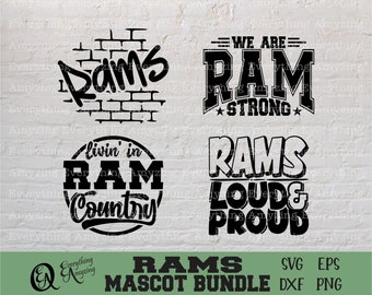 Only Rams Sticker Svg Rams Svg, Ram Svg, Rams Png, Ram Png Digital Cut File, School Pride ...