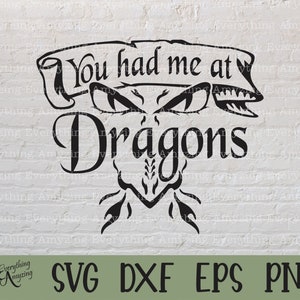 Tu m'as eu à Dragons svg, Donjons et Dragons svg, Dragon svg, Dungeon Master, TTRPG, RPG, Mythique, Cricut, Silhouette, svg, png eps, dxf