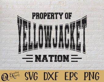 Yellowjacket natie SVG, Yellowjackets mascotte SVG, Yellowjackets school geest, Yellowjackets Cheer, Cricut, silhouet, SVG, PNG, EPS, DXF