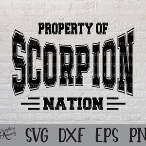 Scorpion Nation svg, Scorpions Mascot svg, Scorpions Team Spirit svg, Scorpions Cheerleading svg, Cricut, Silhouette, svg, png, eps, dxf