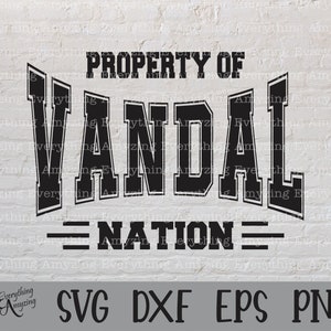 ヴァンダル ネーション svg、ヴァンダルズ マスコット svg、ヴァンダルズ スクール スピリット svg、ヴァンダルズ チアリーディング、ヴァンダルズ svg、クリカット、シルエット、svg、png、eps、dxf