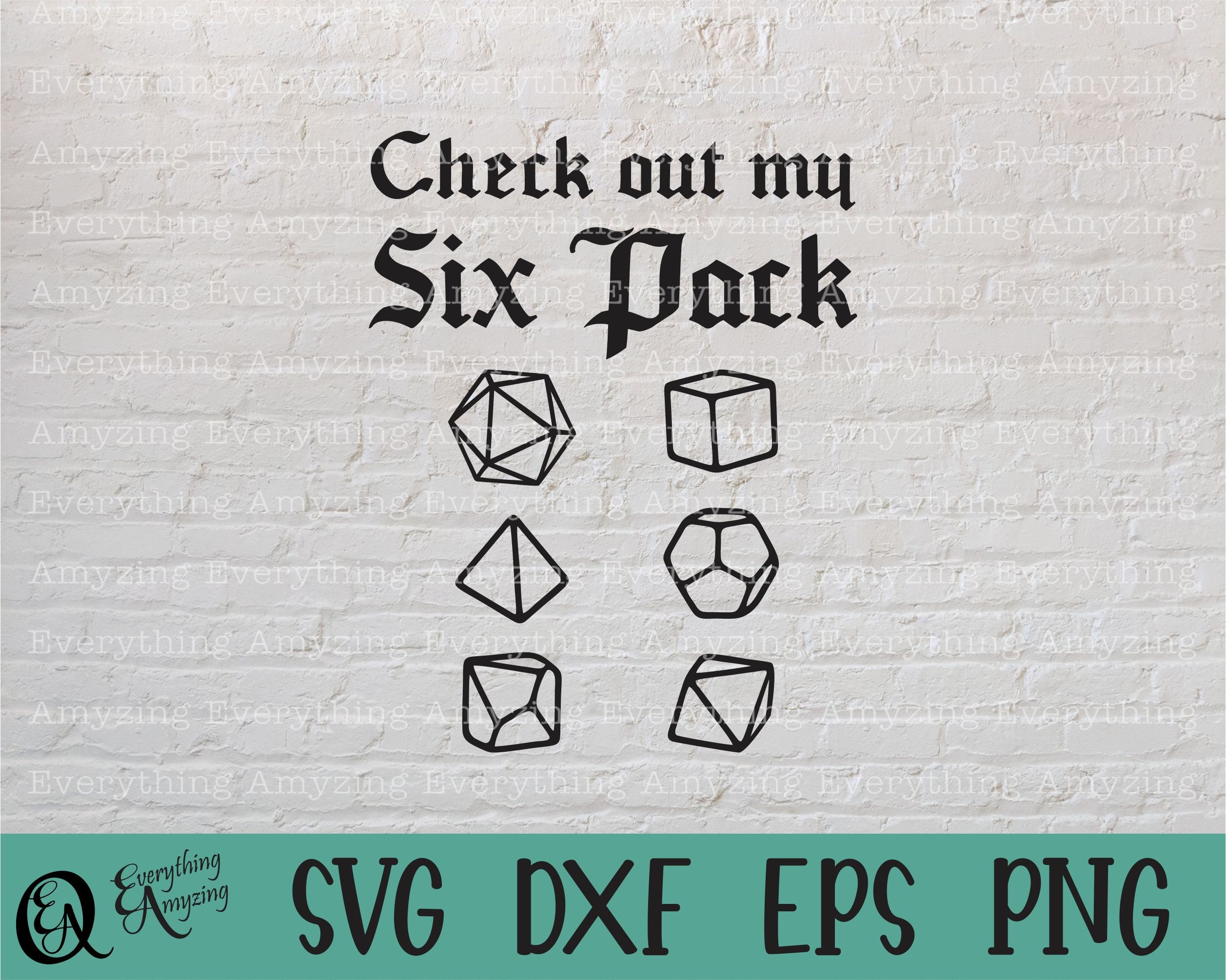 Six Pack Svg - Cut files for Cricut - Silhouette - Vector - Instant Digital  Download - svg, png, jpg, and psd files included!