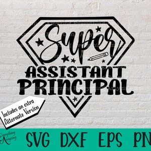 Super Assessor Direktion svg, Schule svg, Lehrer svg, Schulleiter svg, Grundschule svg, Cricut, Silhouette, svg, png, eps, dxf Bild 2