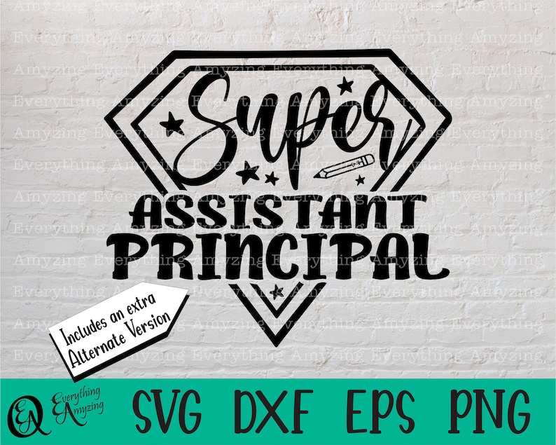 Super Assessor Direktion svg, Schule svg, Lehrer svg, Schulleiter svg, Grundschule svg, Cricut, Silhouette, svg, png, eps, dxf Bild 2