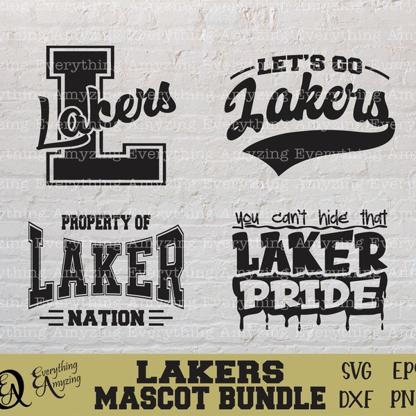 Lakers Mascot Bundle svg, Lakers School Spirit svg, Lakers Cheerleading svg, Lakers Team Gear svg, Cricut, Silhouette, svg, png, eps, dxf